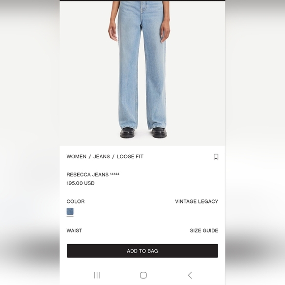 Samsoe Samsoe Rebecca vintage legacy Jeans NWT  style 14144 size 30/32 - Picture 4 of 11